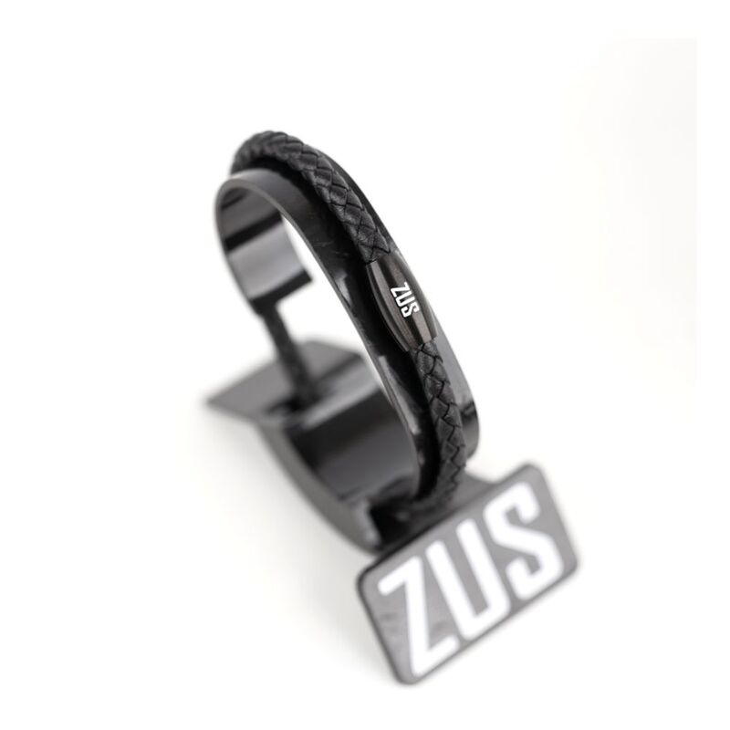 Zus Black 5mm Leather Bracelet Z12