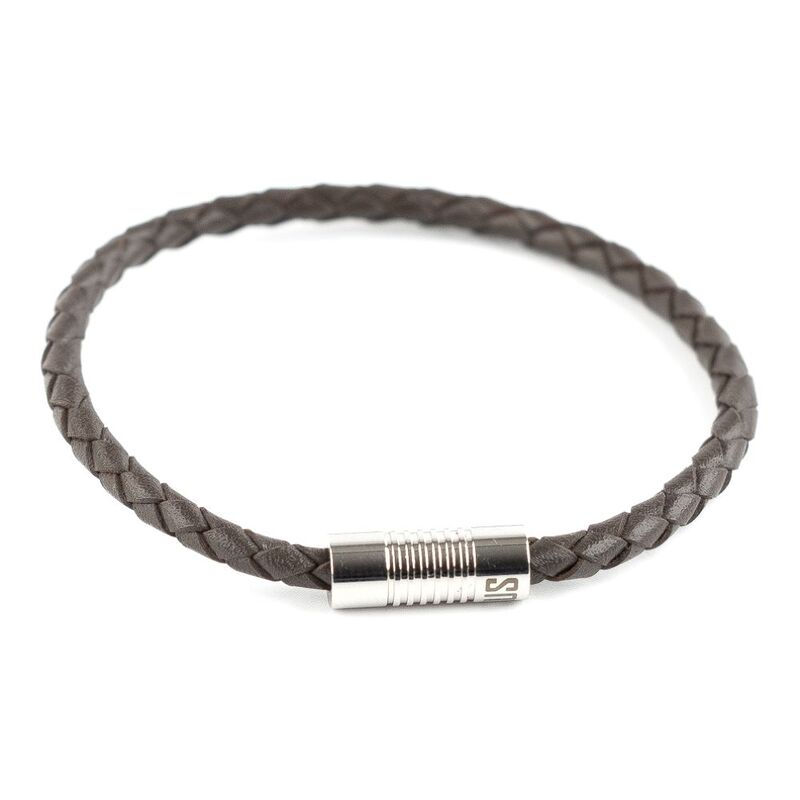 Zus Brown 4mm Leather Bracelet Z14