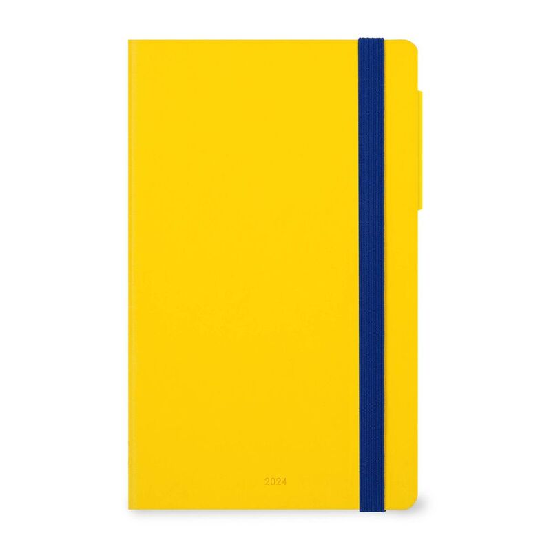 Legami 12+2 Month Diary - 2024 - Medium Monthly Diary - Yellow