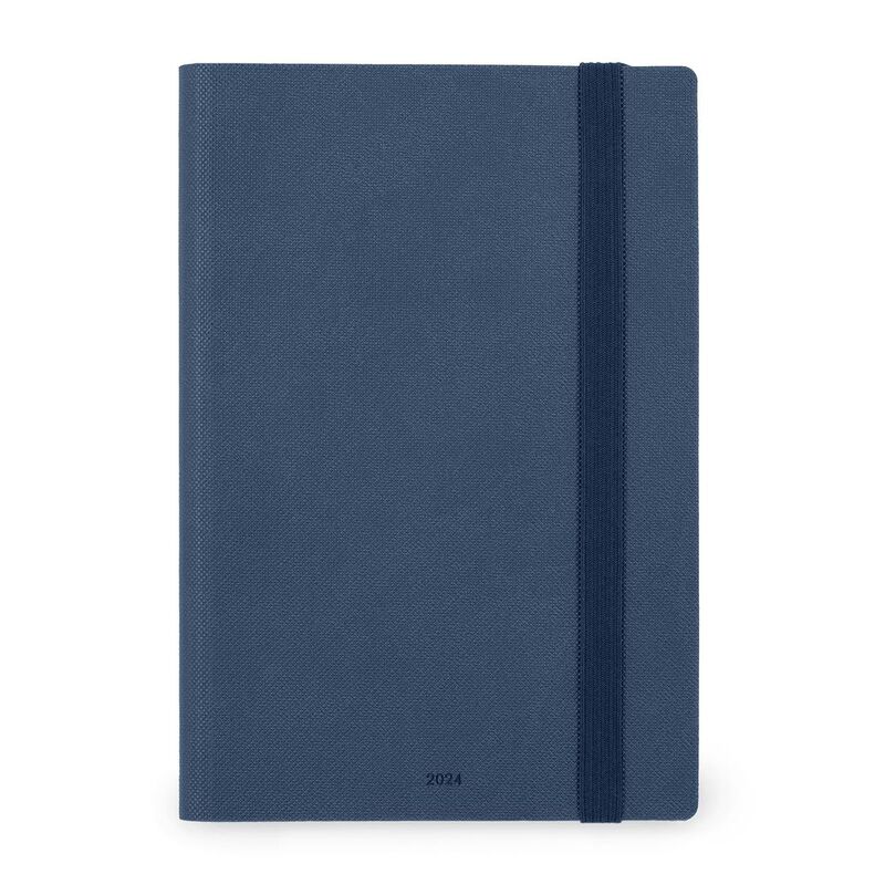 Legami 12-Month Diary - 2024 - Medium Weekly Diary with Notebook - Blue