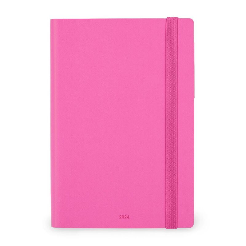 Legami 12-Month Diary - 2024 - Medium Weekly Diary with Notebook - Bougainvillea