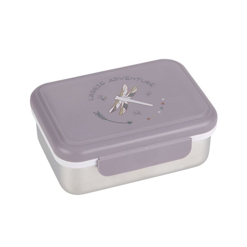 Lassig Kids Lunchbox Stainless Steel Adventure Dragonfly - Lilac