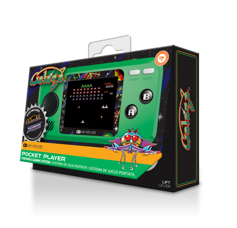 جهاز تشغيل الألعاب My Arcade Galaga Pocket Player أخضر