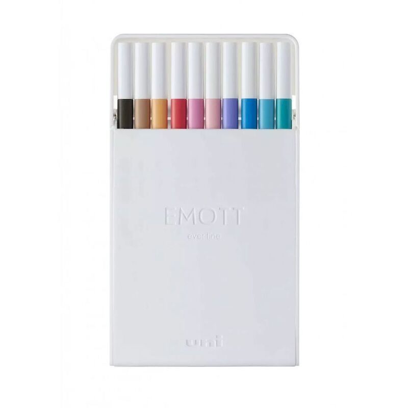 Uni Emott Ever Fine No.02 Pens (Set of 10)