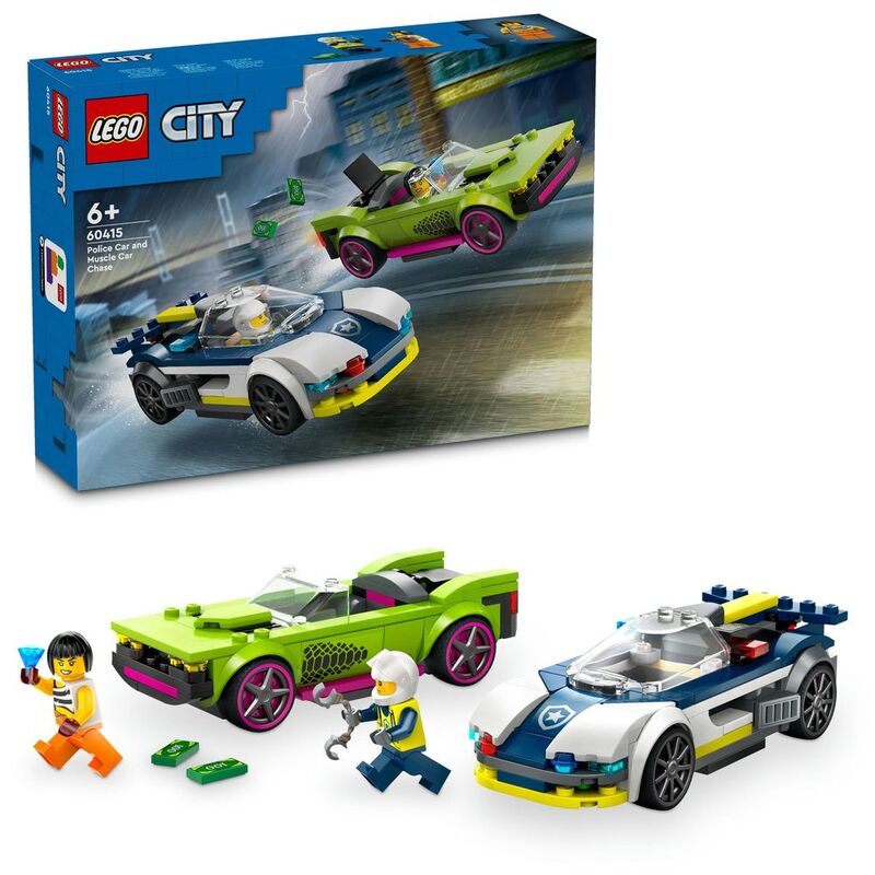 LEGO City Police Police Car And Muscle Car Chase 60415 (213 Pieces)