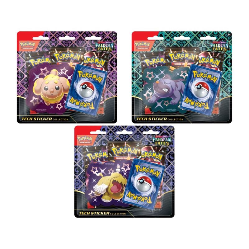 Pokemon TCG Scarlet & Violet 4.5 Paldean Fates Tech Sticker Collection (Assortment - Includes 1)
