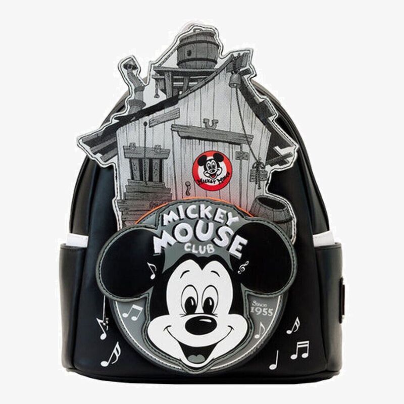 Loungefly Leather Disney 100th Mickey Mouse Club Mini Backpack
