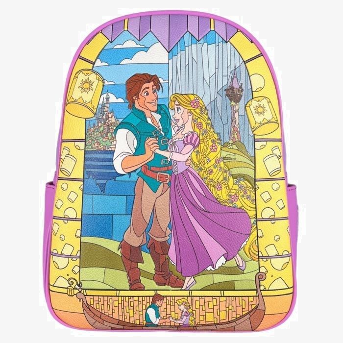 Loungefly Leather Disney Tangled Stained Glass Backpack