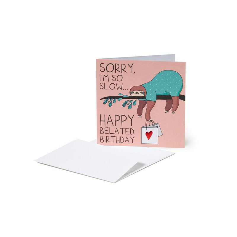 Legami Greeting Card - Small - Sloth - Sloth (7 x 7 cm)