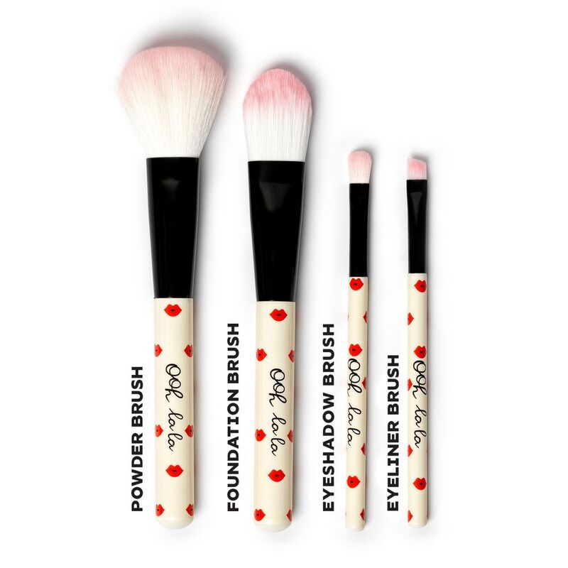 Legami Set of 4 Makeup Brushes - Oh My Glow!- Lips Legami Set of 4 Makeup Brushes - Oh My Glow!- Lips