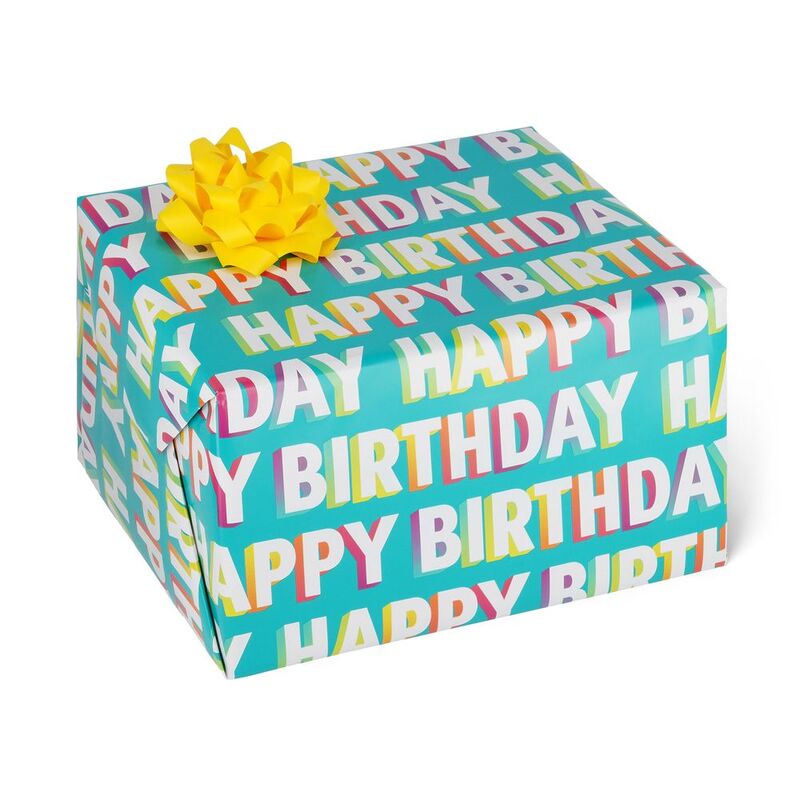 Legami Gift Wrapping Paper - Happy Birthday (200 x 70 cm)