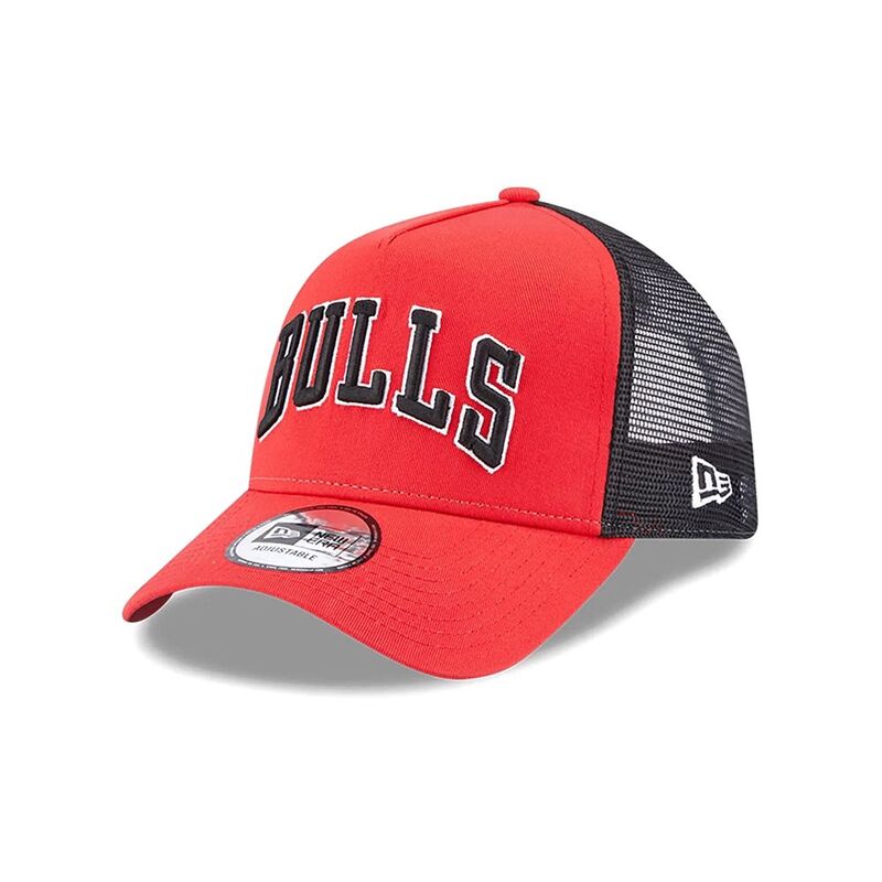 New Era NBA Team Script Chicago Bulls Trucker Men's Cap - Red (One Size)