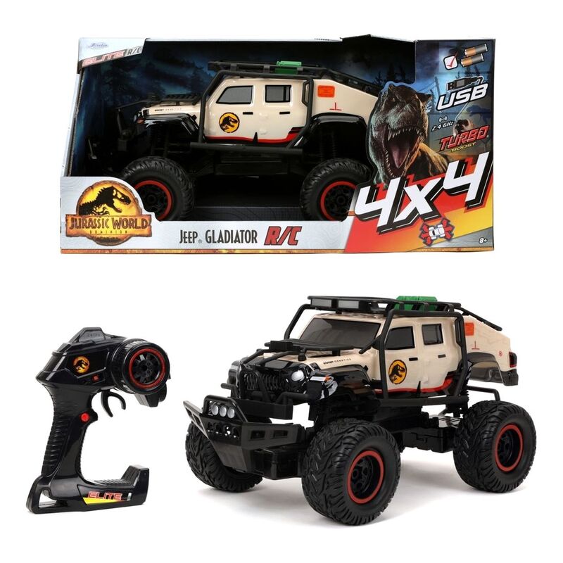 Jada Toys R/C Jurassic World 4X4 Jeep Gladiator 1.12 Scale Remote Control Car