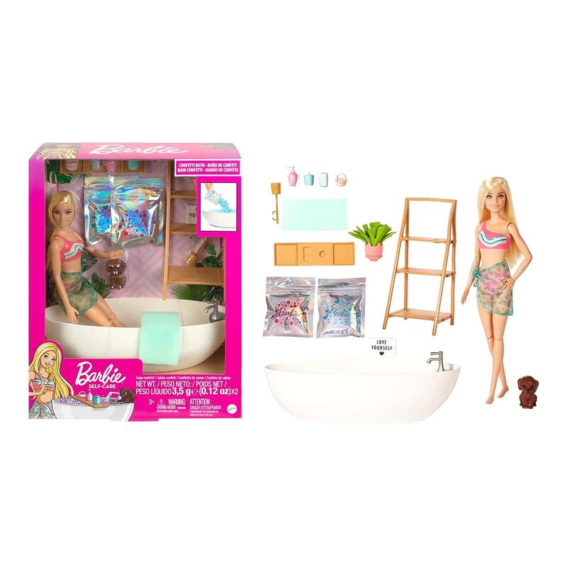 Barbie Self-Care Confetti Bath Doll Set HKT92 Barbie Self-Care Confetti Bath Doll Set HKT92