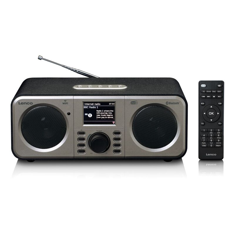 Lenco DIR-141BK - Internet Radio with Dab+ - Bluetooth and Spotify Connect - Black Lenco DIR-141BK - Internet Radio with Dab+ - Bluetooth and Spotify Connect - Black