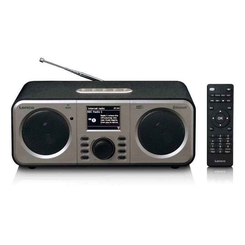 Lenco DIR-141BK - Internet Radio with Dab+ - Bluetooth and Spotify Connect - Black