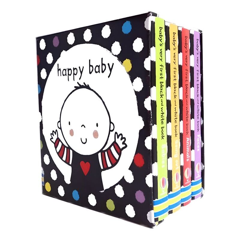 Happy Baby - Baby's Very First Black & White Little Library Board Book | Stella Baggott