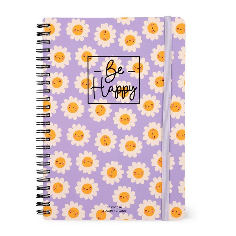 Legami 16-Month Diary - 2023/2024 - Large Weekly Spiral Bound Diary - Daisy