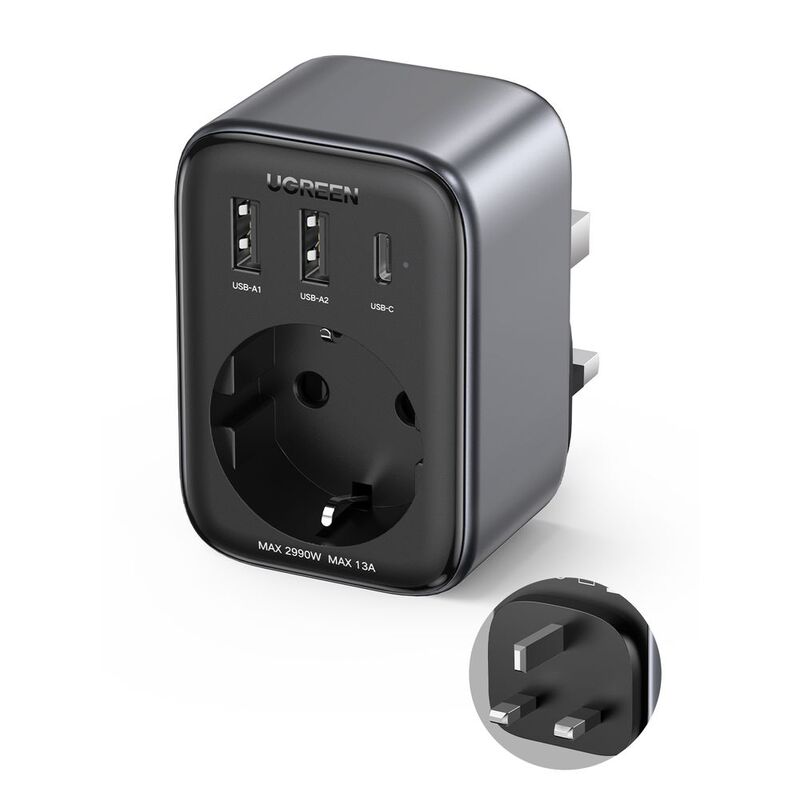 Ugreen CD314 Stop Kontak Outlet Extender Plug 30W USB A + C Ugreen CD314 Stop Kontak Outlet Extender Plug 30W USB A + C