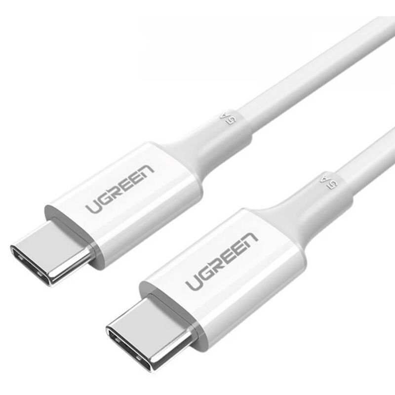 Ugreen US300W USB-C 2.0 To USB-C 2.0 Cable 2 Meter 100W - White Ugreen US300W USB-C 2.0 To USB-C 2.0 Cable 2 Meter 100W - White