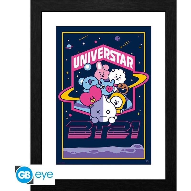 GB Eye BTS BT21 Framed Collector's Print "Universtar" (30 x 40 cm)