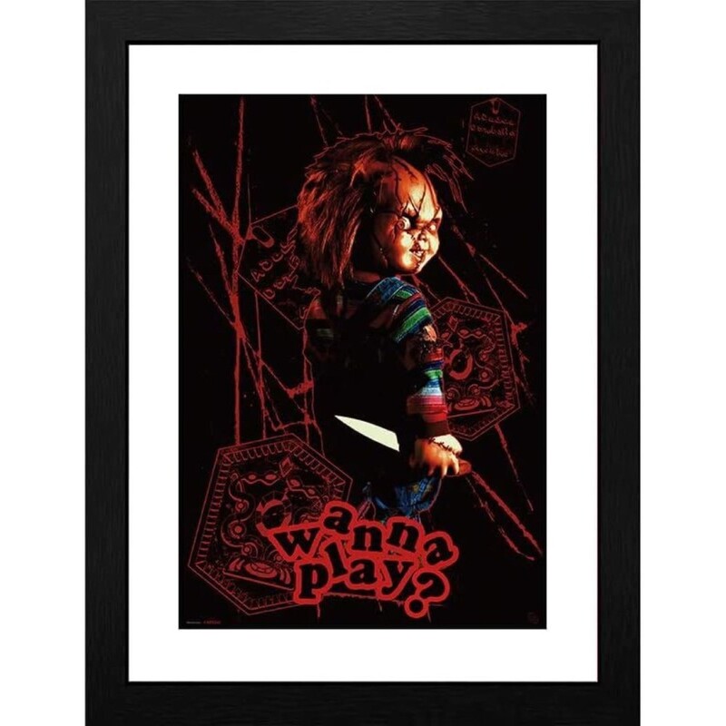GB Eye Child's Play Chucky Framed Collector's Print "Wanna play" (30 x 40 cm)