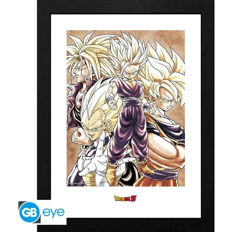 GB Eye Dragon Ball Framed Collector's Print "Super Saiyans" (30 x 40 cm)