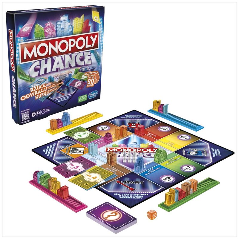Hasbro Gaming Monopoly Chance Board Game F8555 Hasbro Gaming Monopoly Chance Board Game F8555