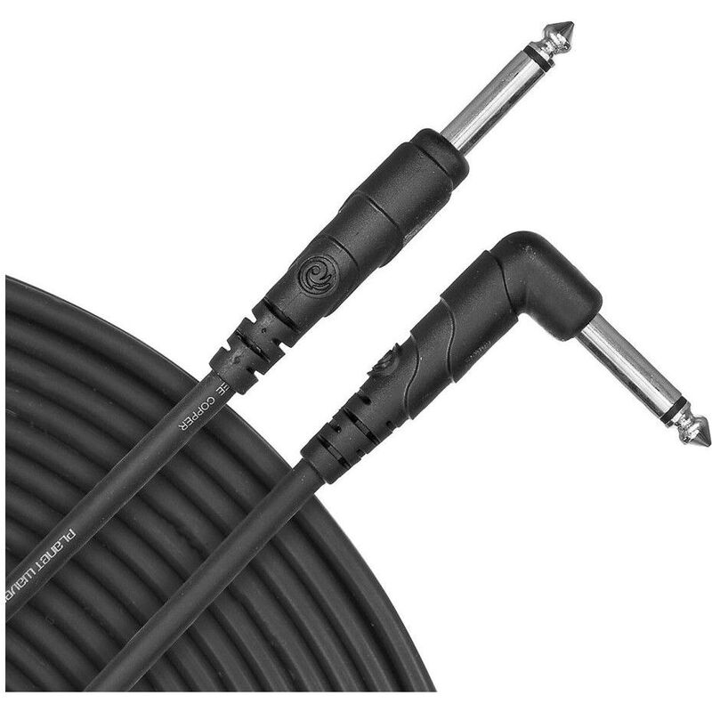 D'Addario Classic Series Instrument cables Straight to Right-Angle 20' (6 Meter)