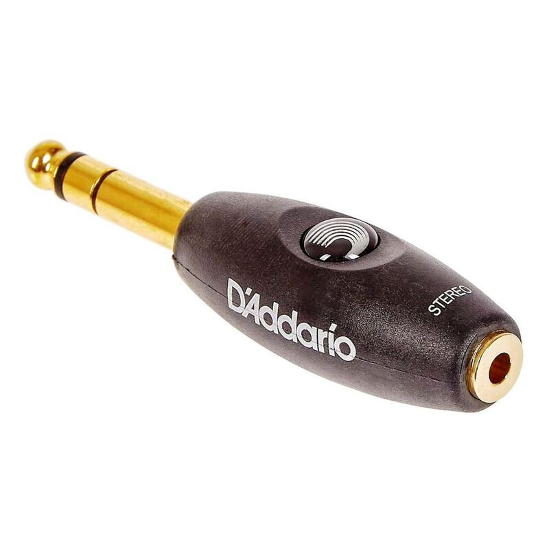 D'Addario 1/4 Inch Male Stereo to 1/8 Inch Female Stereo Adapter