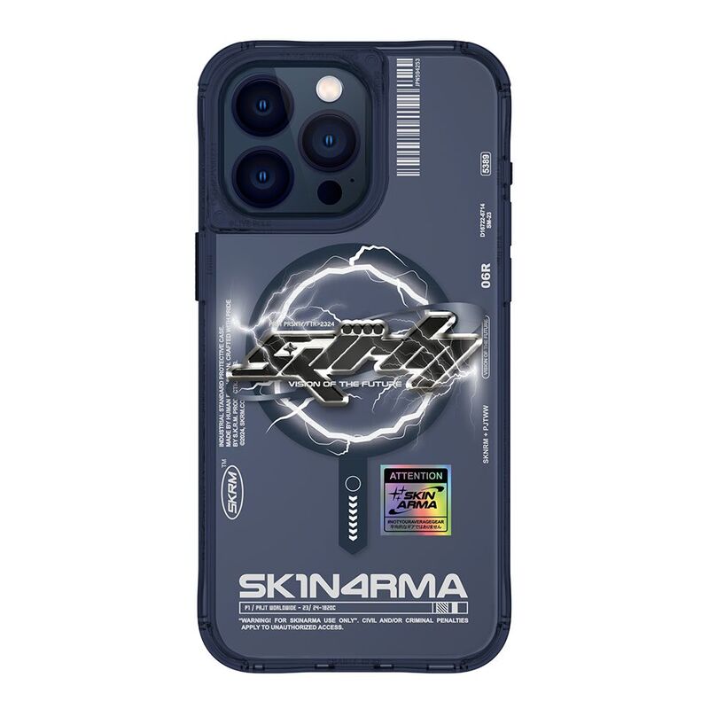 Skinarma iPhone 15 Pro Max Bolt Mag-Charge Case - Blue Skinarma iPhone 15 Pro Max Bolt Mag-Charge Case - Blue