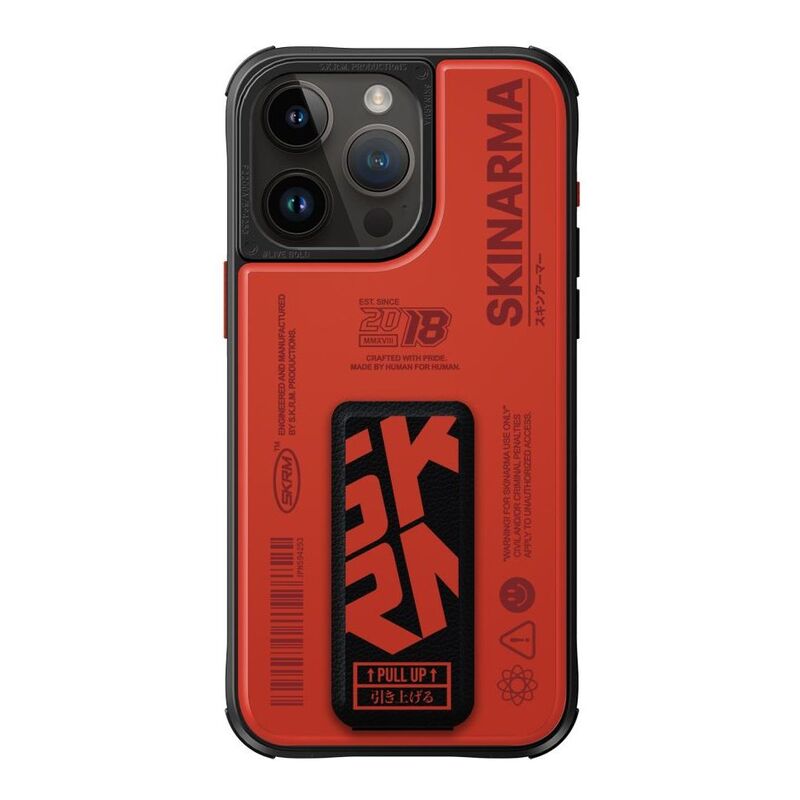SkinArma iPhone 15 Pro Case - Spunk Mag-Charge + Grip-Stand - Orange