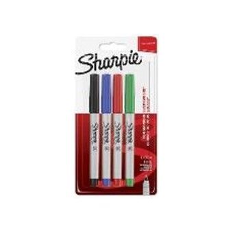 Sharpie Permanent Marker Ultra Fine (Pack of 4) (Assorted Colors) Sharpie Permanent Marker Ultra Fine (Pack of 4) (Assorted Colors)