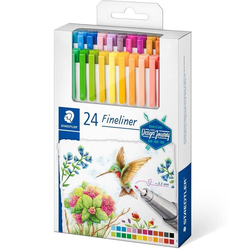 Staedtler Design Journey Triplus Fineliner Pens (Pack of 24) (Assorted Colors) Staedtler Design Journey Triplus Fineliner Pens (Pack of 24) (Assorted Colors)