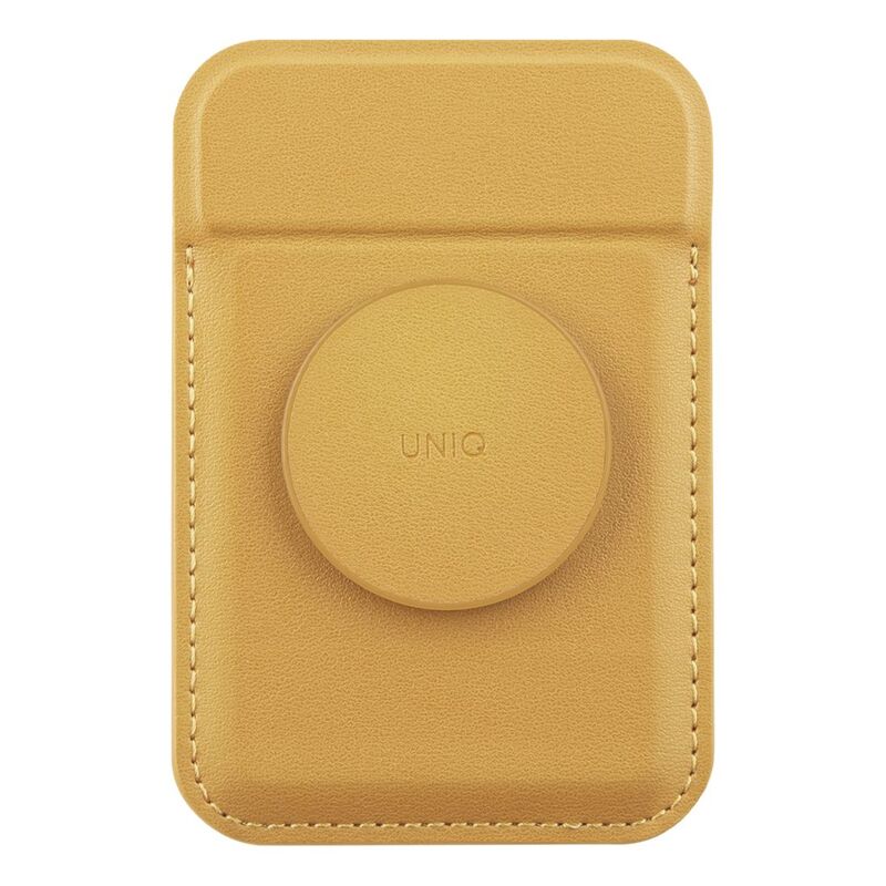 UNIQ Flixa Magnetic Card Holder And Pop-Out Grip-Stand - Canary UNIQ Flixa Magnetic Card Holder And Pop-Out Grip-Stand - Canary