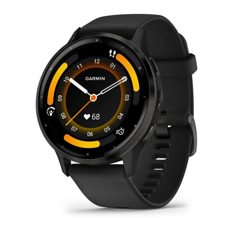 Garmin Venu 3 Fitness Smartwatch - Slate Stainless Steel Bezel With Black Case And Silicone Band Garmin Venu 3 Fitness Smartwatch - Slate Stainless Steel Bezel With Black Case And Silicone Band