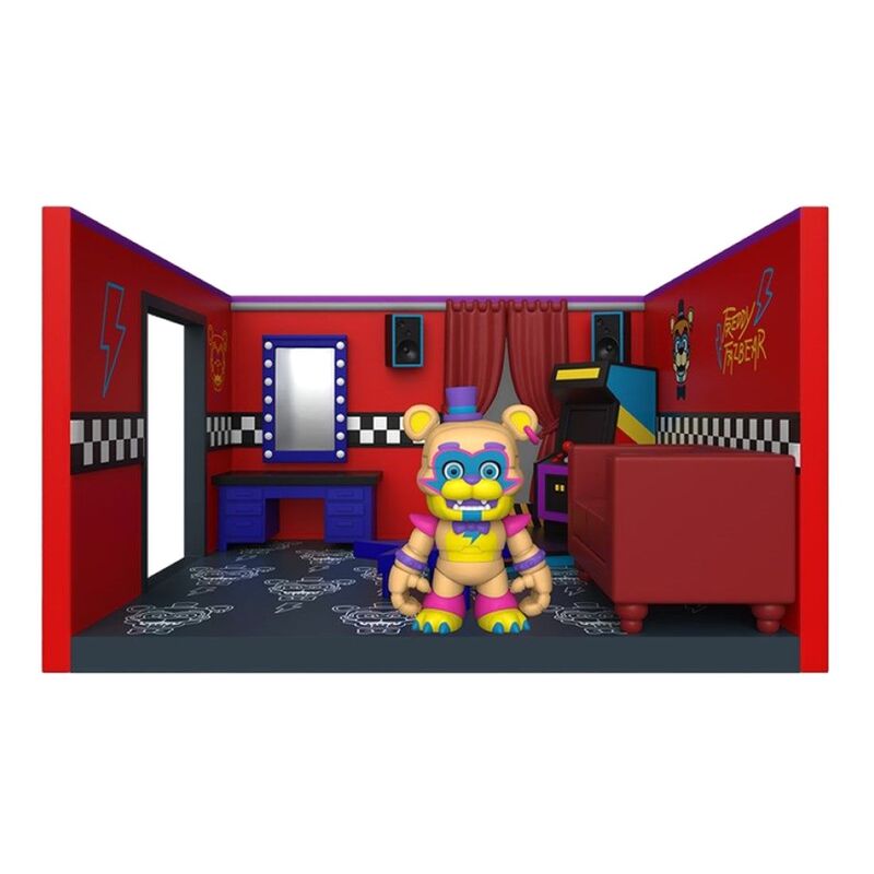 Funko Snaps! Five Nights At Freddy's Security Breach Glamrock Freddy 3.5-inch Vinyl Figure with Dressing Room Playset