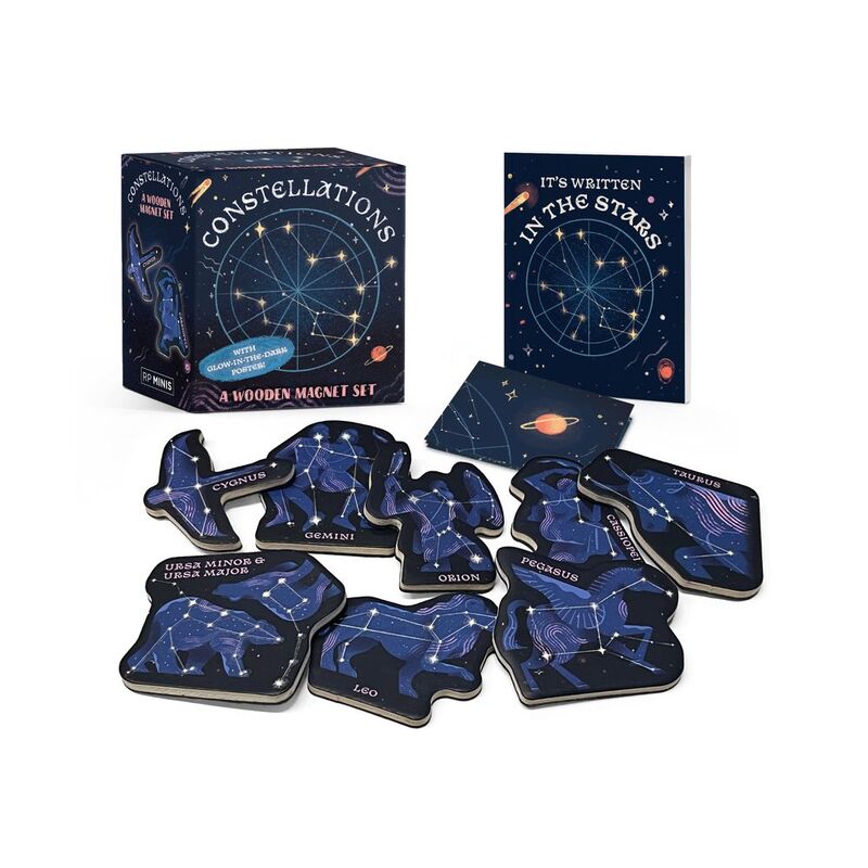 Constellations: A Wooden Magnet Set (with Glow in the Dark Poster!) | Christina Rosso-Schneider