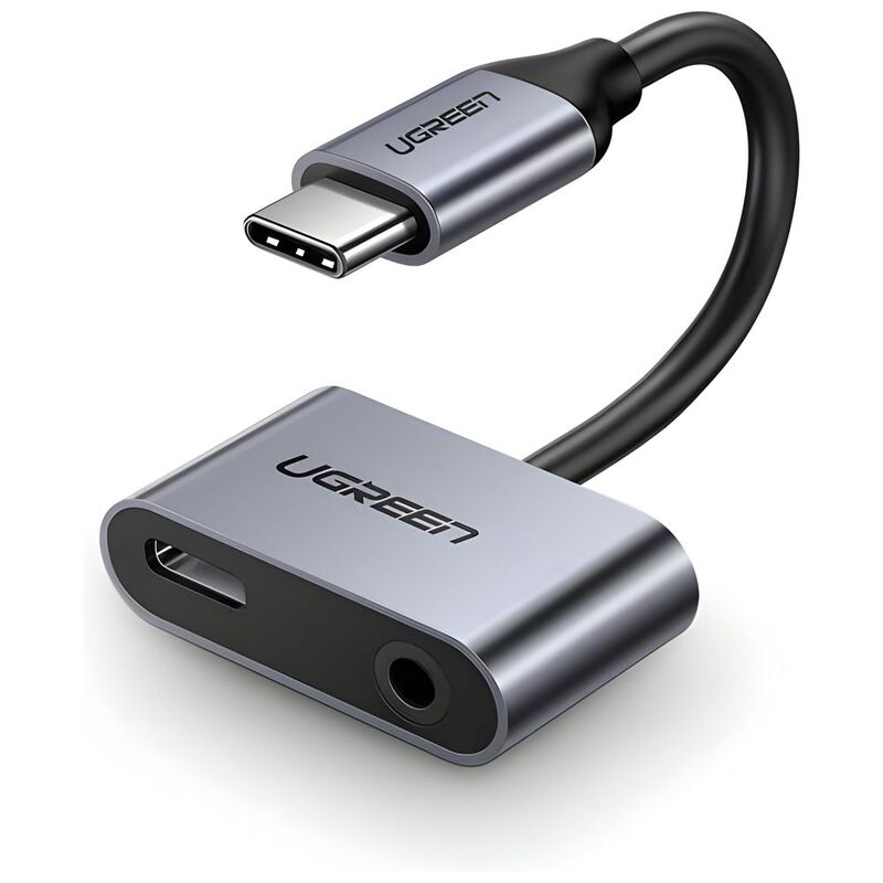 UGreen 2 Ports USB-C Hub + 3.5Mm Audio - Grey