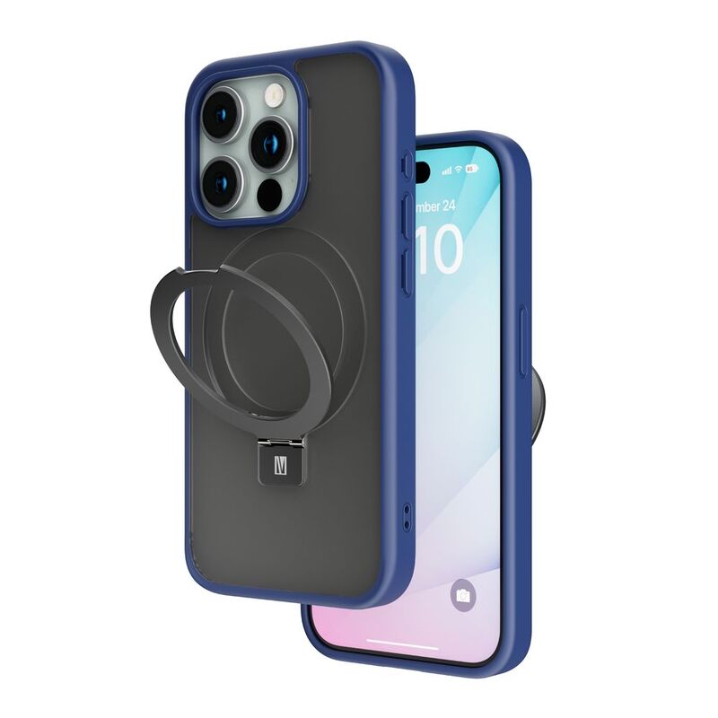 Levelo Verona Case For iPhone 15 Pro Max - Deep Blue Levelo Verona Case For iPhone 15 Pro Max - Deep Blue