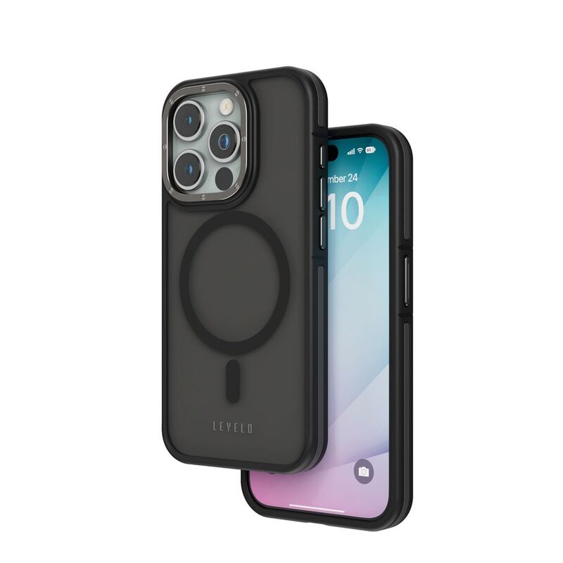 Levelo Rouge Case For iPhone 15 Pro Max - Black Levelo Rouge Case For iPhone 15 Pro Max - Black