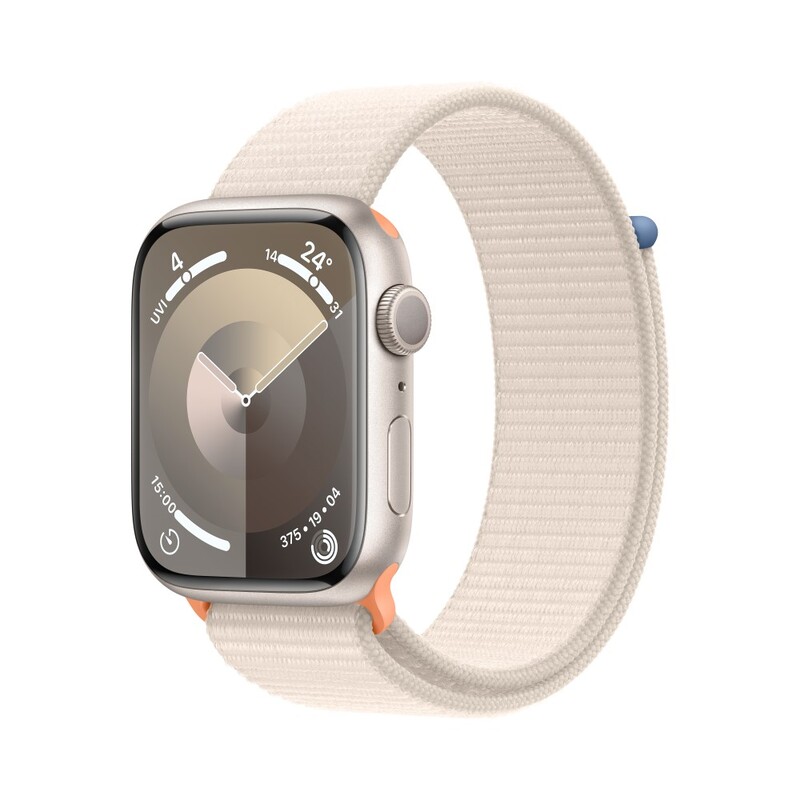 Apple Watch Series 9 GPS 41mm Starlight Aluminium Case with Starlight Sport Loop Apple Watch Series 9 GPS 41mm Starlight Aluminium Case with Starlight Sport Loop