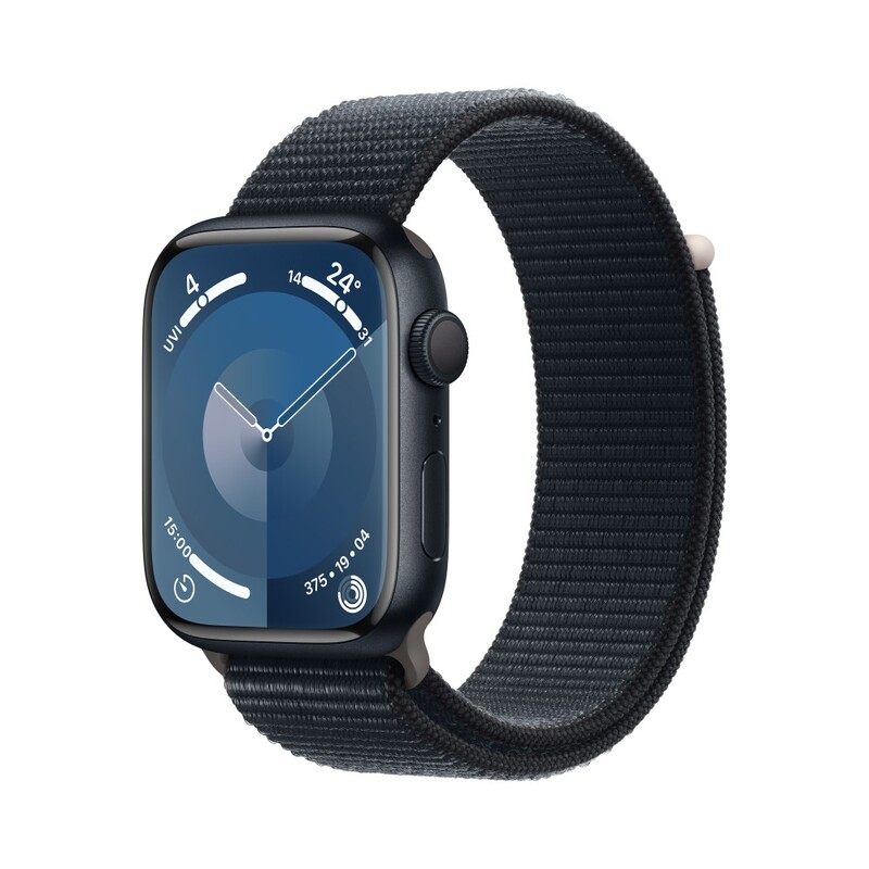 Apple Watch Series 9 GPS 45mm Midnight Aluminium Case with Midnight Sport Loop Apple Watch Series 9 GPS 45mm Midnight Aluminium Case with Midnight Sport Loop