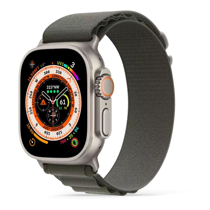 HYPHEN Watch Strap Nylon Loop for Apple Ultra 49mm - Large - Green HYPHEN Watch Strap Nylon Loop for Apple Ultra 49mm - Large - Green