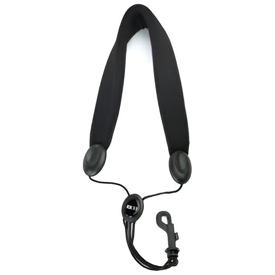 Rico SJA18 Padded Strap with Plastic Snap Hook for Soprano and Alto Saxophones - Black