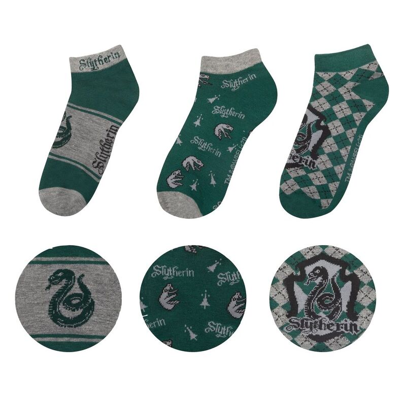 Cinereplicas Harry Potter Ankle Socks (Set of 3) - Slytherin Cinereplicas Harry Potter Ankle Socks (Set of 3) - Slytherin
