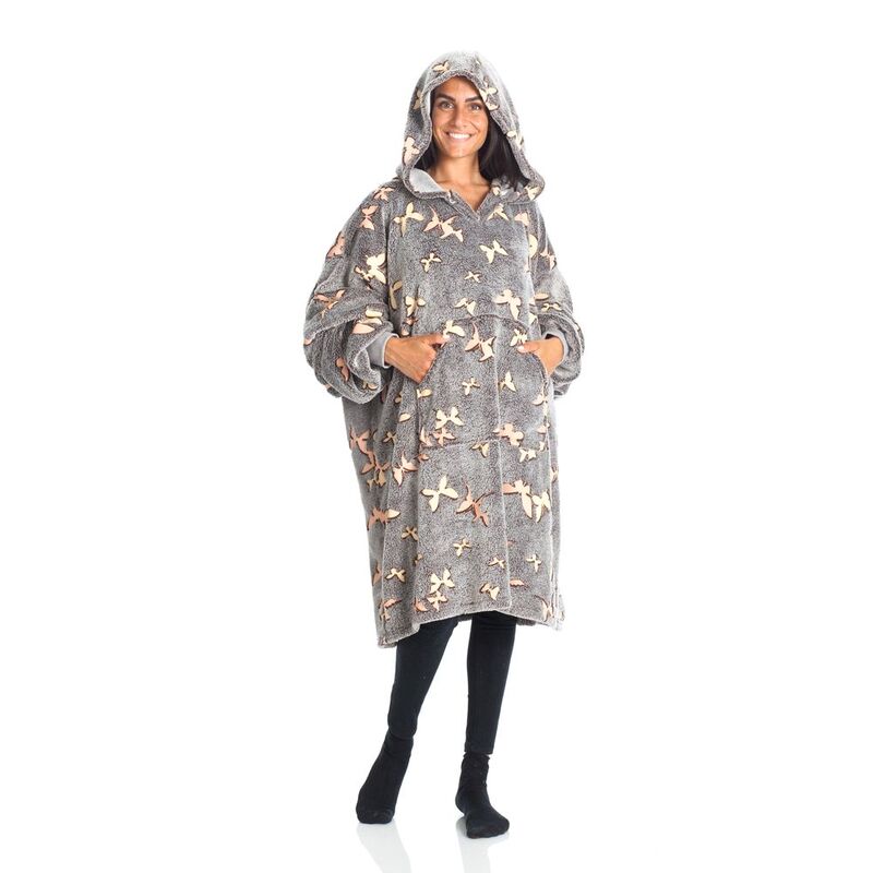 Kanguru Butterflies Hoodie Wearable Blanket (Glow In The Dark) (95 x 90cm) Kanguru Butterflies Hoodie Wearable Blanket (Glow In The Dark) (95 x 90cm)