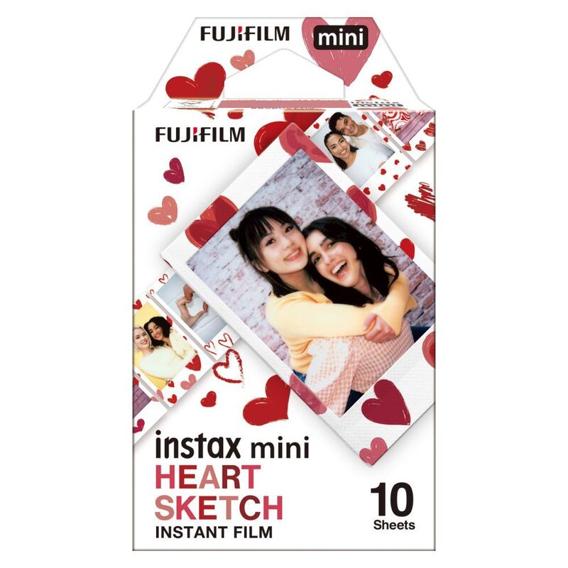 Fujifilm Instax Heart Sketch Border Mini Film (10 Sheets) Fujifilm Instax Heart Sketch Border Mini Film (10 Sheets)