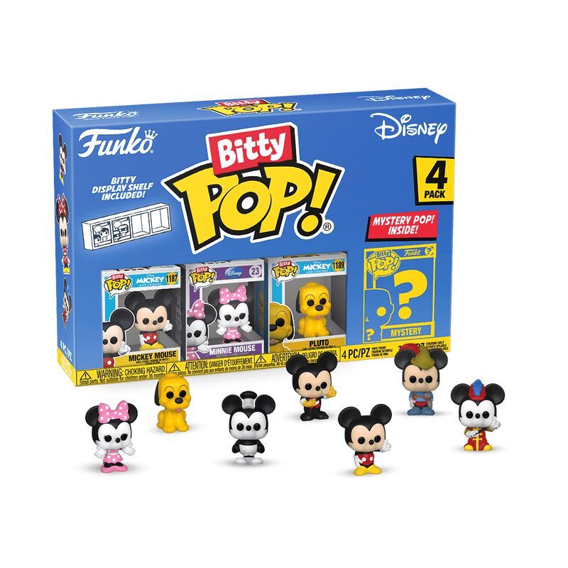 Funko Bitty Pop! Disney Classic Mickey 1-Inch Vinyl Figure (Pack of 4) - FU71319