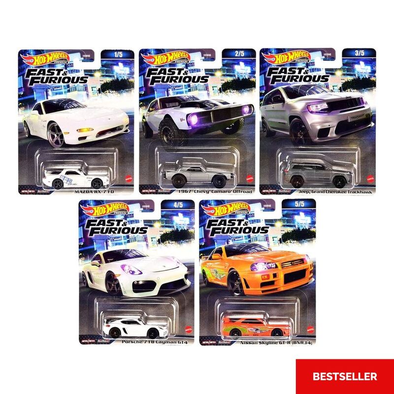 Hot Wheels Premium Fast & Furious 1.64 Diecast Car (Assortment - Includes 1)